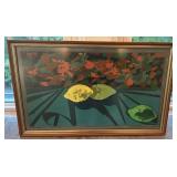 Horst Streckenbach Signed and Numbered Abstract Print, Framed 26 1/2 x 17