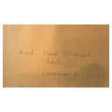Horst Streckenbach Signed and Numbered Abstract Print, Framed 26 1/2 x 17