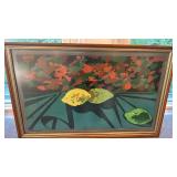Horst Streckenbach Signed and Numbered Abstract Print, Framed 26 1/2 x 17