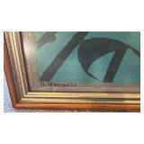 Horst Streckenbach Signed and Numbered Abstract Print, Framed 26 1/2 x 17