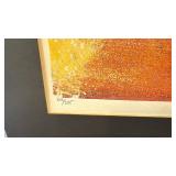 Signed and Numbered Abstract Print with Black Matt 23x19
