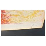 Signed and Numbered Abstract Print with Black Matt 23x19