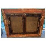 Antique Framed Landscape Oil Painting with Cottage Scene, 28 x 21.5 in