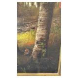 Large Framed Landscape Oil Painting, 43x33 Inches, Unsigned