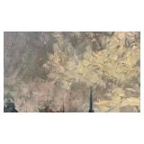 Large Framed Oil Painting Signed Impressionist Cityscape 27.5x39.5