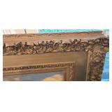 Framed Landscape Oil Painting with Ornate Frame, 28.5 x 22 Inches