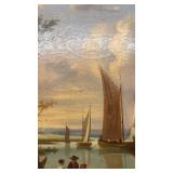 Framed Landscape Oil Painting with Ornate Frame, 28.5 x 22 Inches