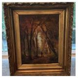 Edward Hill Signed Framed Landscape Oil Painting 22 x 18