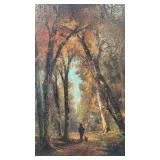 Edward Hill Signed Framed Landscape Oil Painting 22 x 18