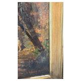 Edward Hill Signed Framed Landscape Oil Painting 22 x 18