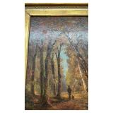 Edward Hill Signed Framed Landscape Oil Painting 22 x 18