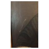 Antique Portrait of Woman Oil on Canvas in Ornate Frame 35.5x29.5