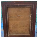 Antique Portrait of Woman Oil on Canvas in Ornate Frame 35.5x29.5
