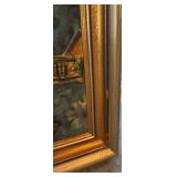 Framed Dutch Genre Scene Oil Painting uns igned 19x22 Art 27x23.75 Frame