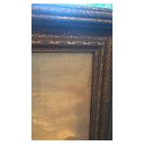 Unsigned 24x20 Framed Vintage Maritime Oil Painting with Boats