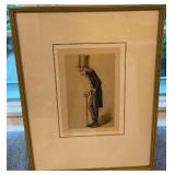 Framed Caricature Print of Sir Richard Owen, 11.5 x 15 Inches