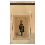 Framed Vanity Fair Caricature Print of Oliver Wendell Holmes 11.5 x 15 in