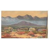 Original Landscape Painting by Leon Goller Framed 11.5 x 14.5 Inches