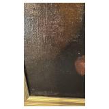 Antique Portrait Oil Painting of Woman in Frame, 20.5x26 in (25.5x31.5 in Framed)