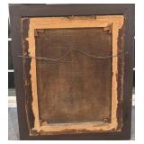 Antique Portrait Oil Painting of Woman in Frame, 20.5x26 in (25.5x31.5 in Framed)