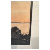 1939 Signed Max Land Framed Landscape Artwork 25.5 x 21.5