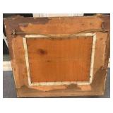 Framed Antique Portrait Oil Painting Unsigned Ornate Gilt Frame 22x19
