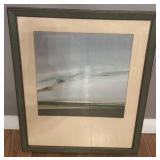 Framed 17 x 21.5 Abstract Landscape Print Unsigned