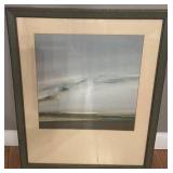 Framed 17 x 21.5 Abstract Landscape Print Unsigned