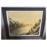 Framed Signed Original Textured Landscape Painting 20x24