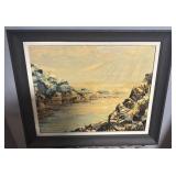 Framed Signed Original Textured Landscape Painting 20x24