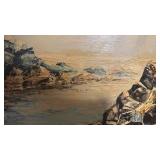 Framed Signed Original Textured Landscape Painting 20x24