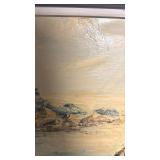 Framed Signed Original Textured Landscape Painting 20x24