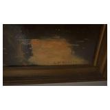 C Harmer Framed Landscape Oil Painting 16.5 x 13.5