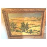 Valerio Cheli Signed Landscape Oil Painting "Colline di Riccione" 1969