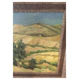 Valerio Cheli Signed Landscape Oil Painting "Colline di Riccione" 1969