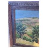 Valerio Cheli Signed Landscape Oil Painting "Colline di Riccione" 1969