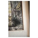 Framed 11 x 15 Signed Artwork Street Scene S. Vidova