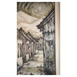 Framed 11 x 15 Signed Artwork Street Scene S. Vidova