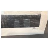 Framed Signed Print Christian Radich Sailing Ship by Allen 15x18 in