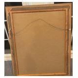 Framed Signed Artwork of Girl with Hat 22.5 x 28.5 in