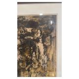 Signed 1963 Framed Abstract Etching by Norman Gorbaty, 57/70