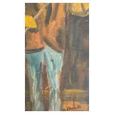 Signed Bedell Framed Original Painting of Musicians 19x25