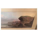 Framed Landscape Painting Signed Lower Left 26 x 14.5 in