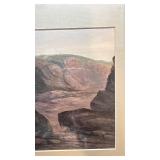 Framed Landscape Painting Signed Lower Left 26 x 14.5 in