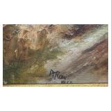 Framed 20 x 16 Signed Landscape Oil Painting by P. Rao