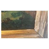 Framed Signed Landscape Oil Painting 11 1/2 x 13 1/2 Inches