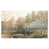 Framed Signed Landscape Oil Painting 11 1/2 x 13 1/2 Inches