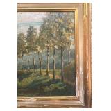 Framed Signed Landscape Oil Painting 11 1/2 x 13 1/2 Inches