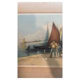 Framed Limited Edition Signed Etching by Calvaty - Nautical Scene
