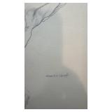 Signed 1960 Nelson R.A. Male Nude Pencil Drawing 20 x 14.5 Inches